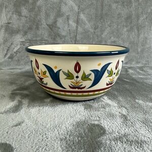 Bobby Flay Sevilla Cereal / Soup Bowl 6" Blue Trim Discontinued NEW
